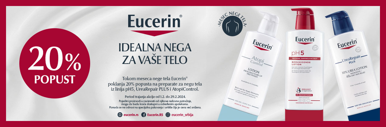 Eucerin Nega tela -20% 1-29.2.