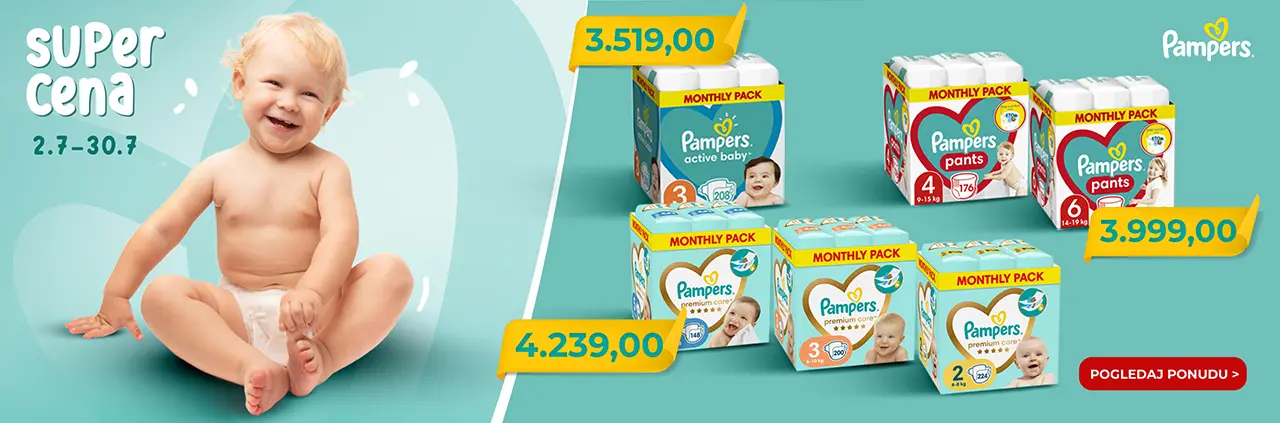 Pampers Monthly Pack SUPER CENA 2.7-.30.7.