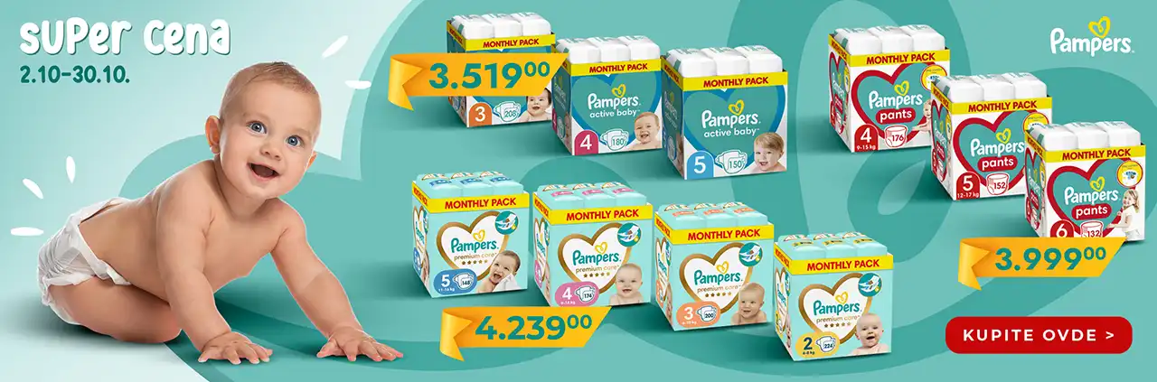 Pampers Monthly Pack SUPER CENA 2-30.10.