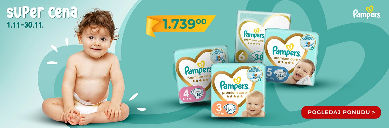 Pampers Premium Care SUPER CENA 1-30.11.