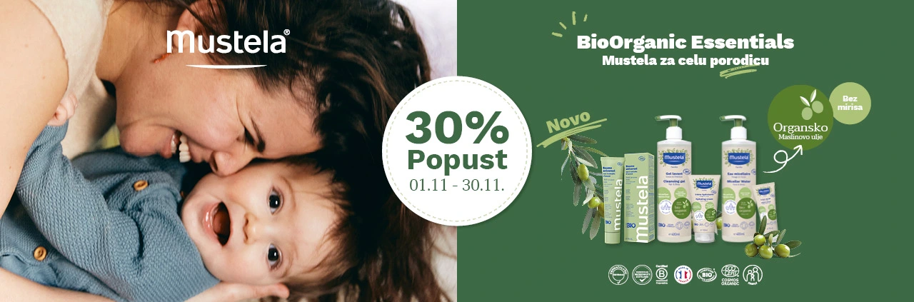 Mustela BioOrganic -30% 1-30.11.