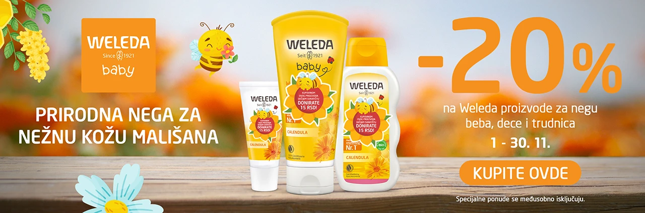 Weleda proizvodi za negu beba, dece i trudnica -20% 1-30.11.