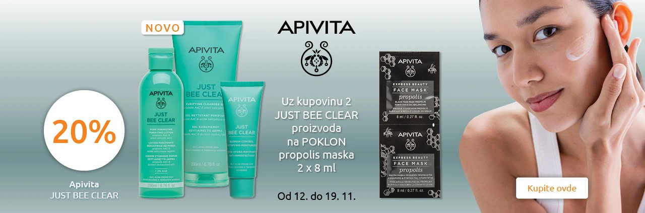 Apivita Just Bee Clear + POKLON do 19.11.