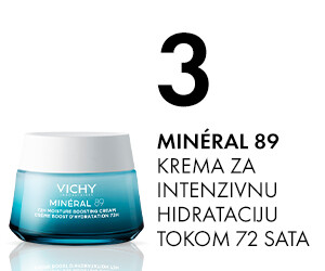 VICHI MINERAL 89 pomaže u obnavljanju barijere kože i održava hidrataciju do 72 sata.