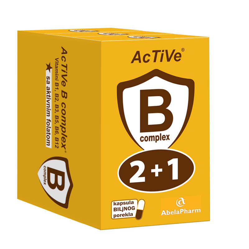 Active B-Complex Sa Folatom, 30 Kapsula 2+1 GRATIS – Na Stanju | BENU.RS