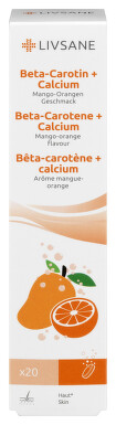 Product Picture Beta-Carotene + Calcium Effervescent Tablets (20 pieces _ pcs) Frontal (2)