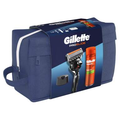8700216075435 Gillette Proglide sistemski brijač + Fusion Sensitive gel 200ml + stalak za brijač sa neseserom 2