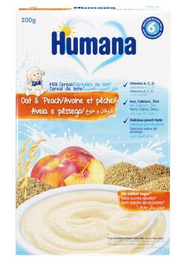 2230529_Humana Milk Cereal Oat & Peach 200g BIB