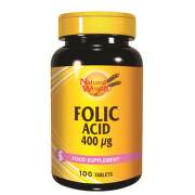Natural Wealth Folna kiselina 400 mcg, 100 tableta