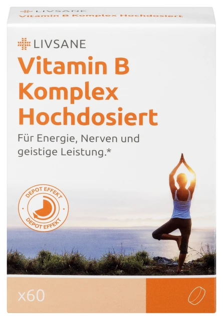 LIVSANE Vitamin B kompleks, visoka doza, 60 komada