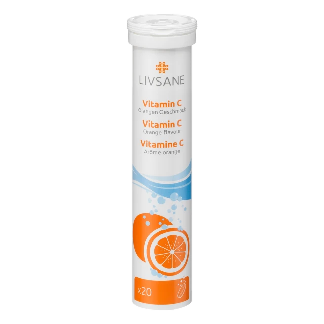 LIVSANE Vitamin C sa ukusom narandže, šumeće tablete