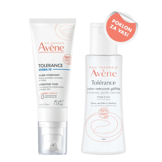 Avene Tolerance Hydra-10 fluid, 40 ml+Tolerance losion, 100 ml GRATIS
