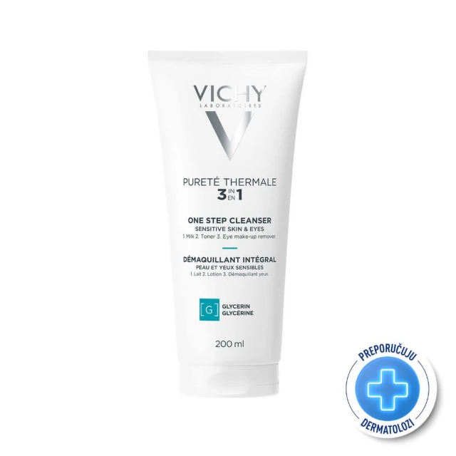 Vichy Pureté Thermale 3 u1 mleko, tonik, uklanjanje šminke, 200 ml
