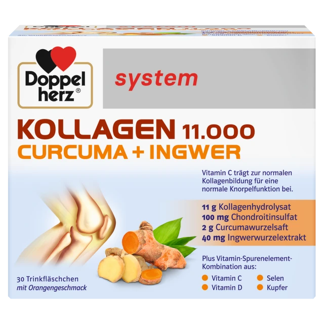 Doppelherz System Kollagen 11000 + kurkuma + đumbir, 30 ampula