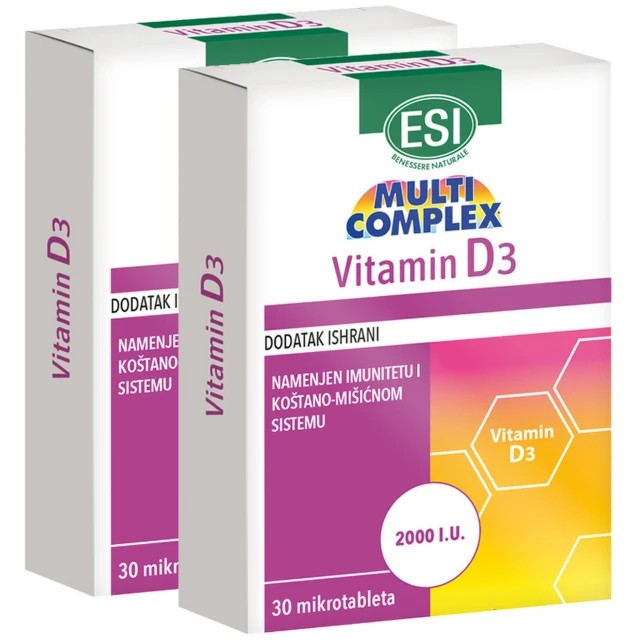 Esi Vitamin D 2000IU, 30 mikrotableta 1+1 GRATIS