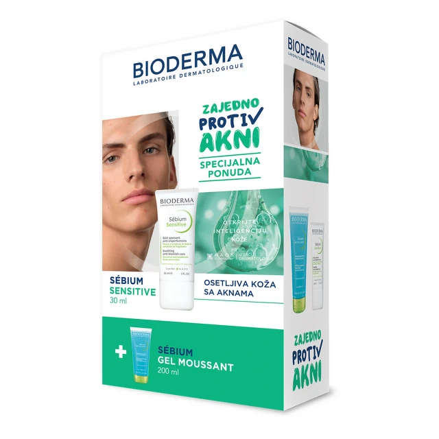 Bioderma Sebium Penasti Gel 200 ml + Sebium Sensitive 30 ml PROMO