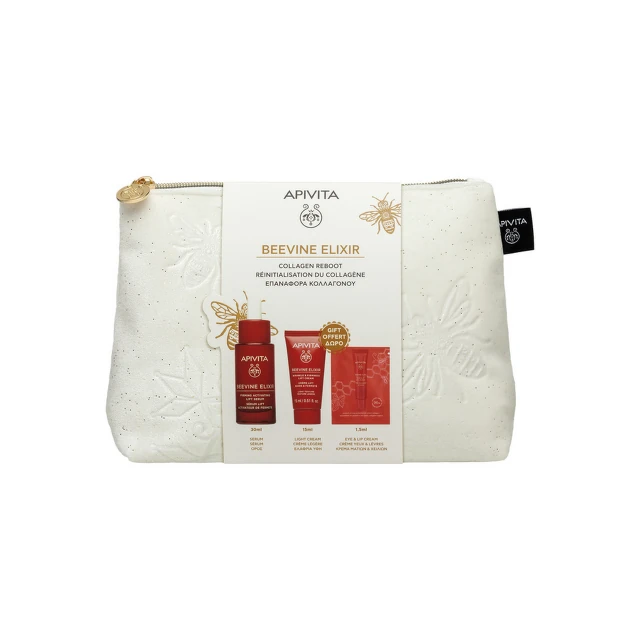 Apivita Beevine Elixir SET Serum, 30 ml + Krema lagane teksture, 15 ml + Krema za zonu oko oka, 1,5 ml