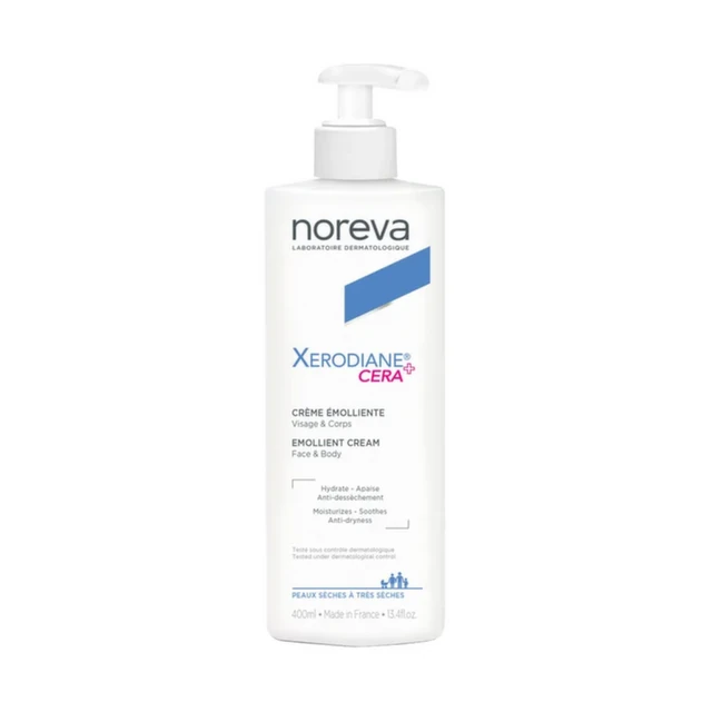 Noreva Xerodiane CERA+ Emolijentna krema za lice i telo, 400 ml