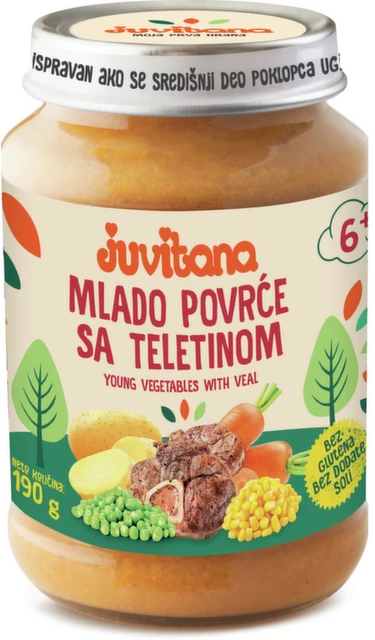 Juvitana Kašica od mladog povrća sa teletinom 190g