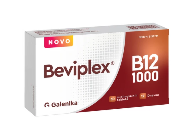 Beviplex B12 1000, 30 sublingvalnih tableta