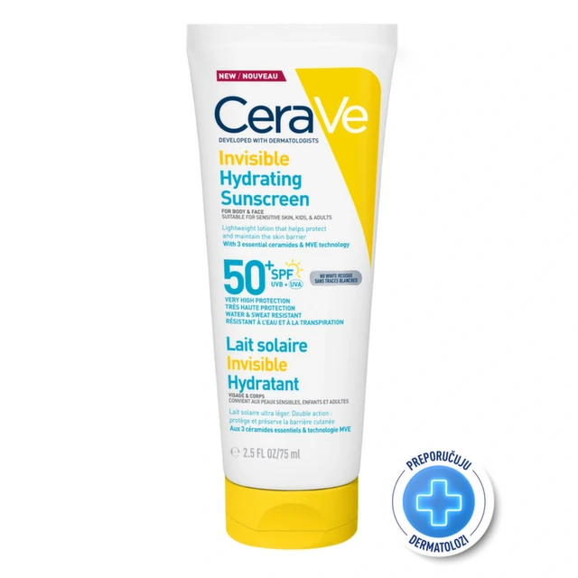 CeraVe Nevidljivi losion za zaštitu od sunca SPF 50+, 75 ml