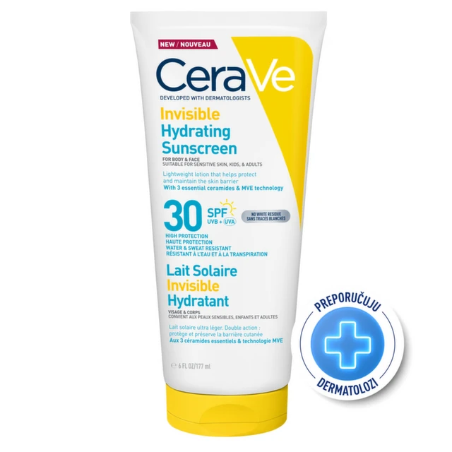 CeraVe Nevidljivi losion za zaštitu od sunca SPF 30, 177 ml