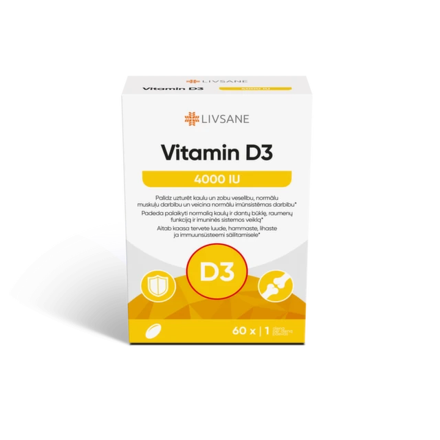 LIVSANE D3 4000, 60 kapsula