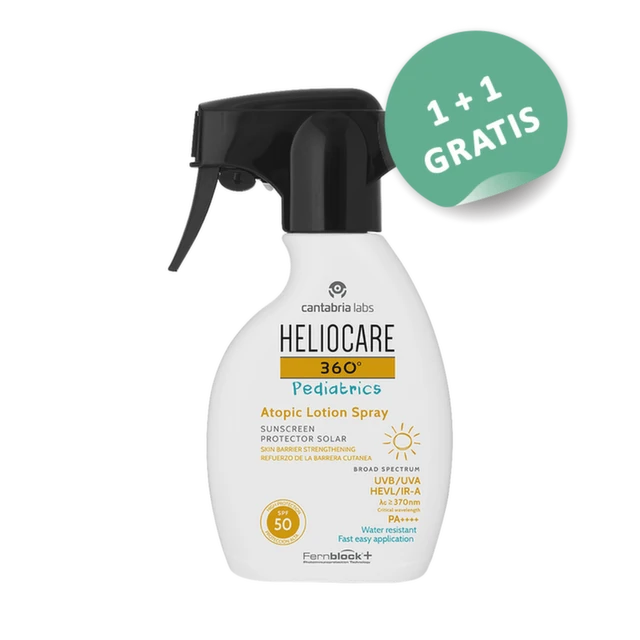 Heliocare 360° Pediactrics Atopic Lotion Spray SPF50, 250ml, 1+1 gratis