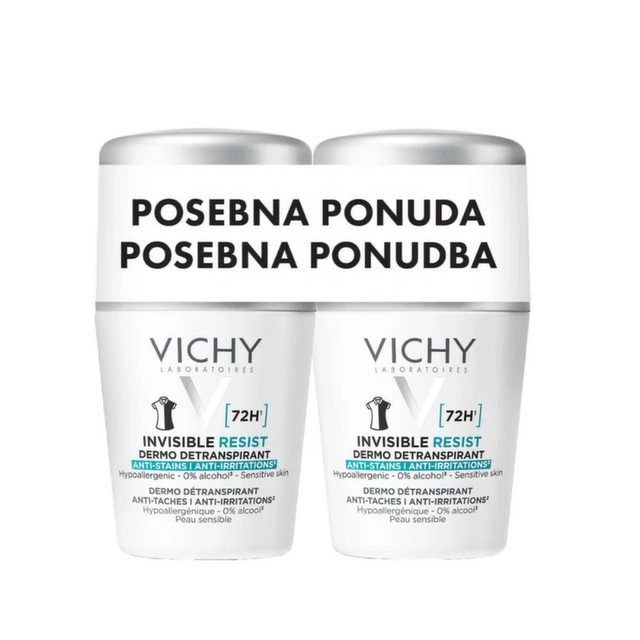 Vichy Deodorant Invisible resist 72 h, 50 ml DUO
