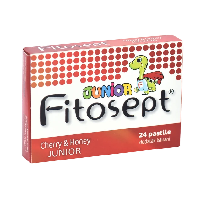 Fitosept Junior višnja i med 24 pastile