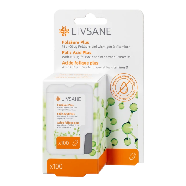 LIVSANE Folna kiselina plus 100 tableta