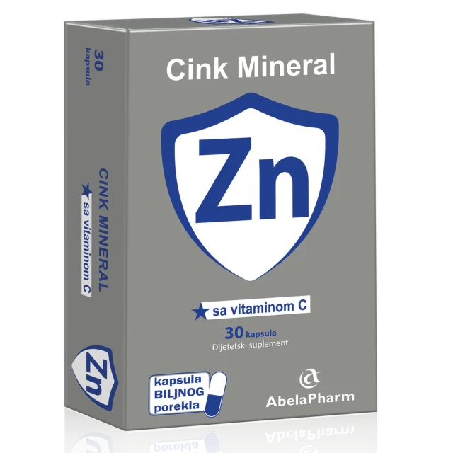 Cink Mineral Zn sa vitaminom C, 30 kapsula