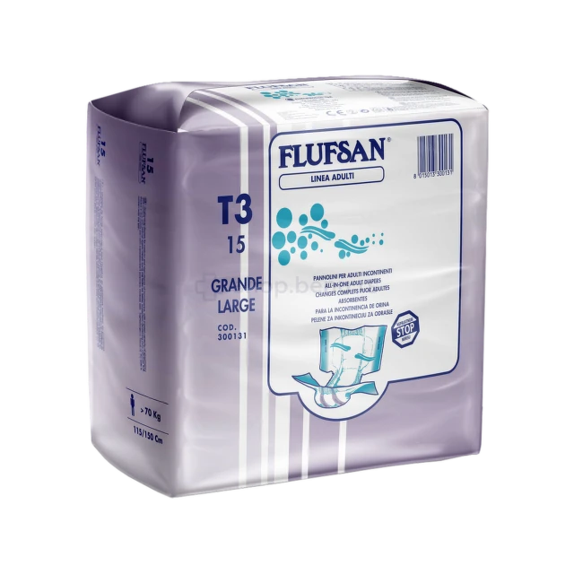Flufsan super noćne pelene L velicina 15 komada