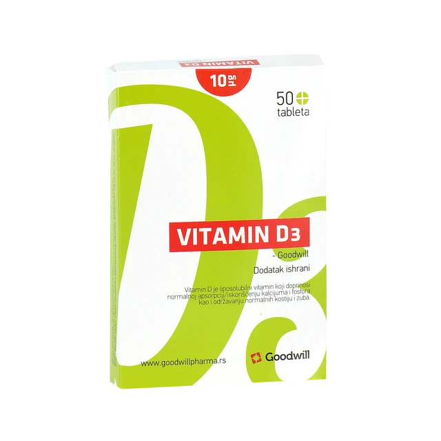 Vitamin D3 Goodwill 50 tableta