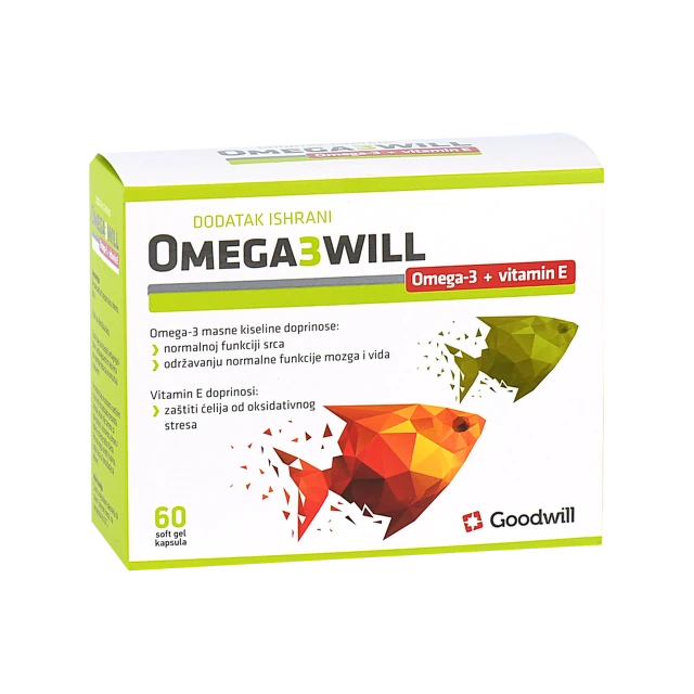 Omega-3 will 60 mekih želatinskih kapsula