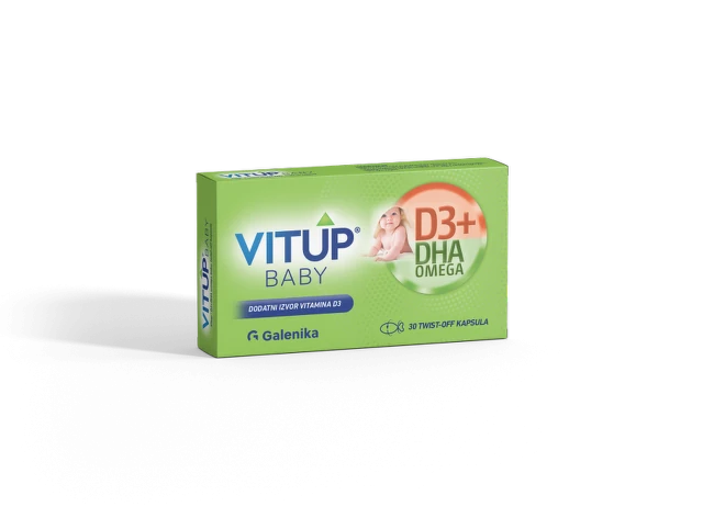 VitUp D3+ DHA omega baby, 30 twist-off kapsula