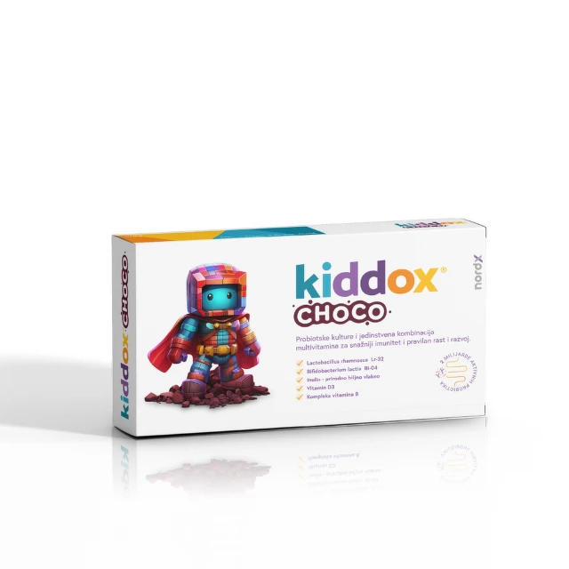 Kiddox Choco probiotik, 20 zalogaja