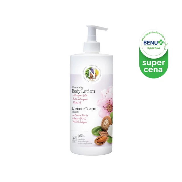 NATURAL Hidratantni losion za telo sa ši puterom i bademovim uljem, 750 ml