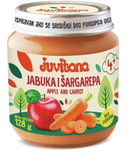 Juvitana Kašica od jabuke i šargarepe 128g