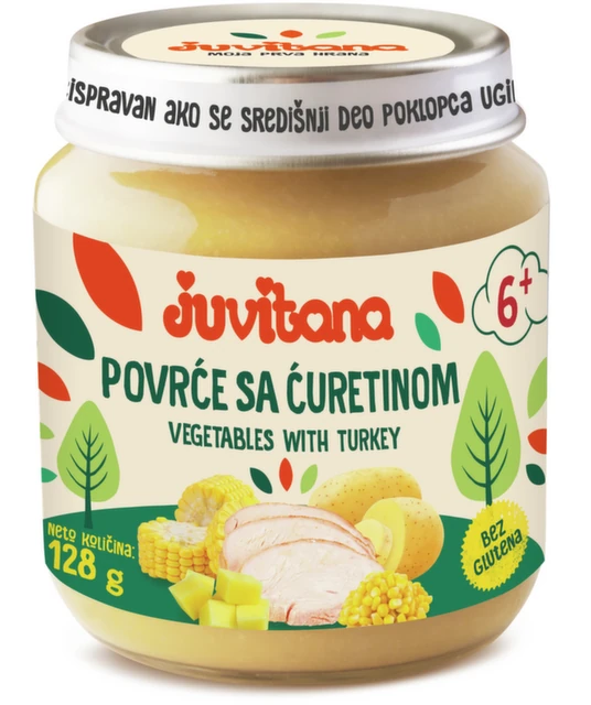 Juvitana Kašica od povrća sa ćuretinom 128g