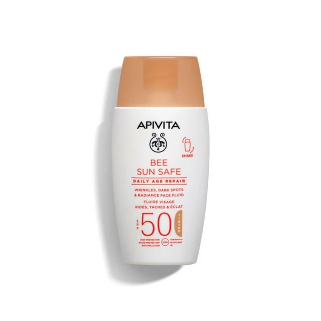 Apivita Daily Age Repair SPF50 Tonirani fluid za lice protiv bora i tamnih fleka, 50 ml
