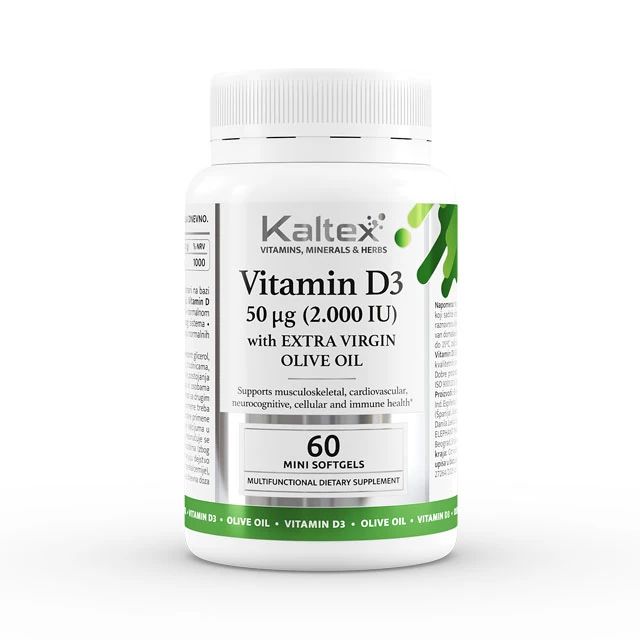 Kaltex Vitamin D3 50 mcg, 60 kapsula