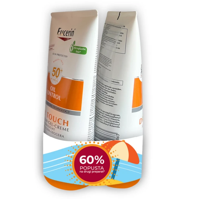 Eucerin Dry Touch Gel-krema za zaštitu od sunca SPF 50+, 200 ml + Dry Touch Gel-krema za decu SPF 50+, 200 ml PROMO