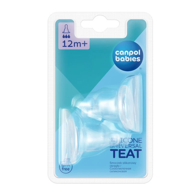 Canpol Babies silikonska cucla brz protok 18/117, 2 komada
