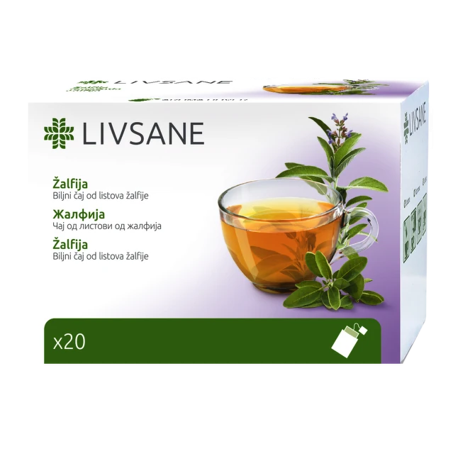 LIVSANE Čaj žalfija 20 filter kesica