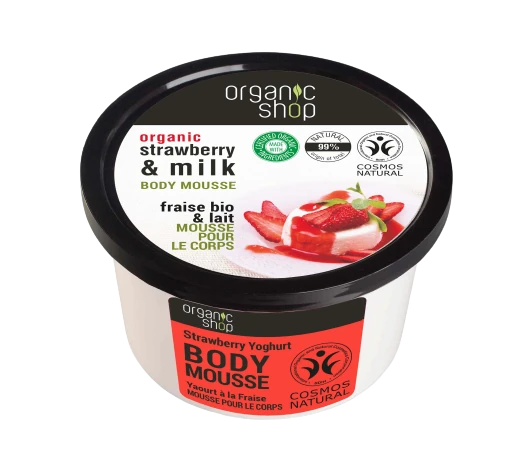 Organic Shop Body Mousse Strawberry Yoghurt 250 ml