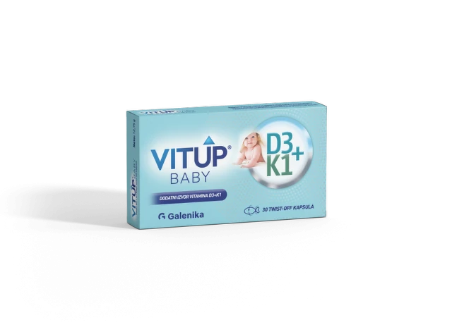 VitUp D3+ K1 baby, 30 twist-off kapsula
