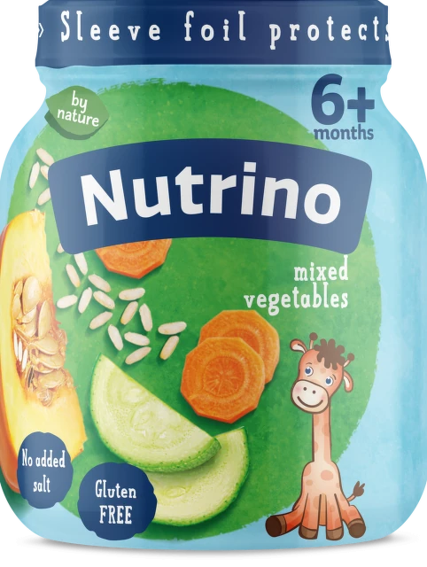 Nutrino Kašica mešano povrće šargarepa, bundeva i tikvice sa pirinčem, 125 g