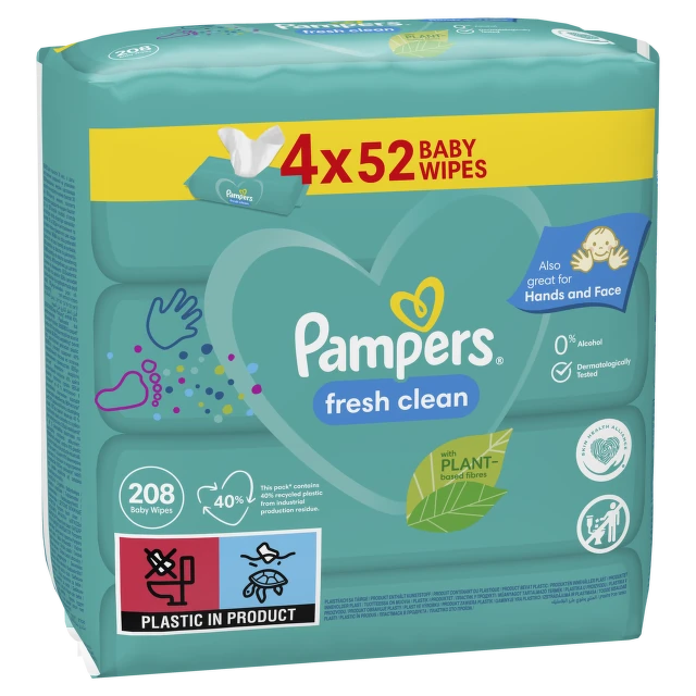 Pampers Fresh vlažne maramice 4x52 komada