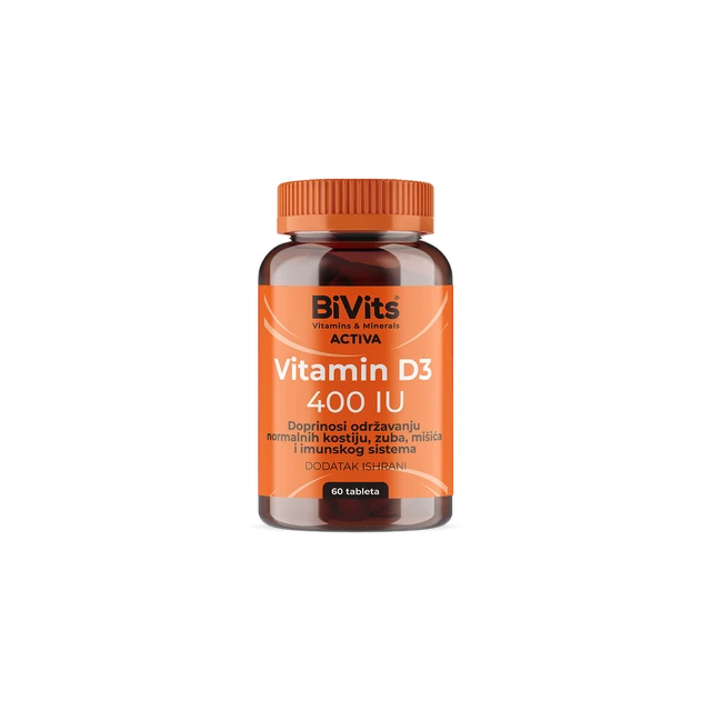 BiVits Activa Vitamin D3 400 IU, 60 tableta